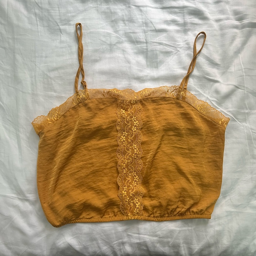 Hippie Rose Golden Lace Cami Top